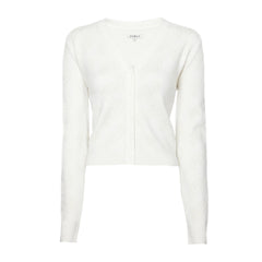 MALBON WOMEN GOLF POPPY CARDIGAN WHITE