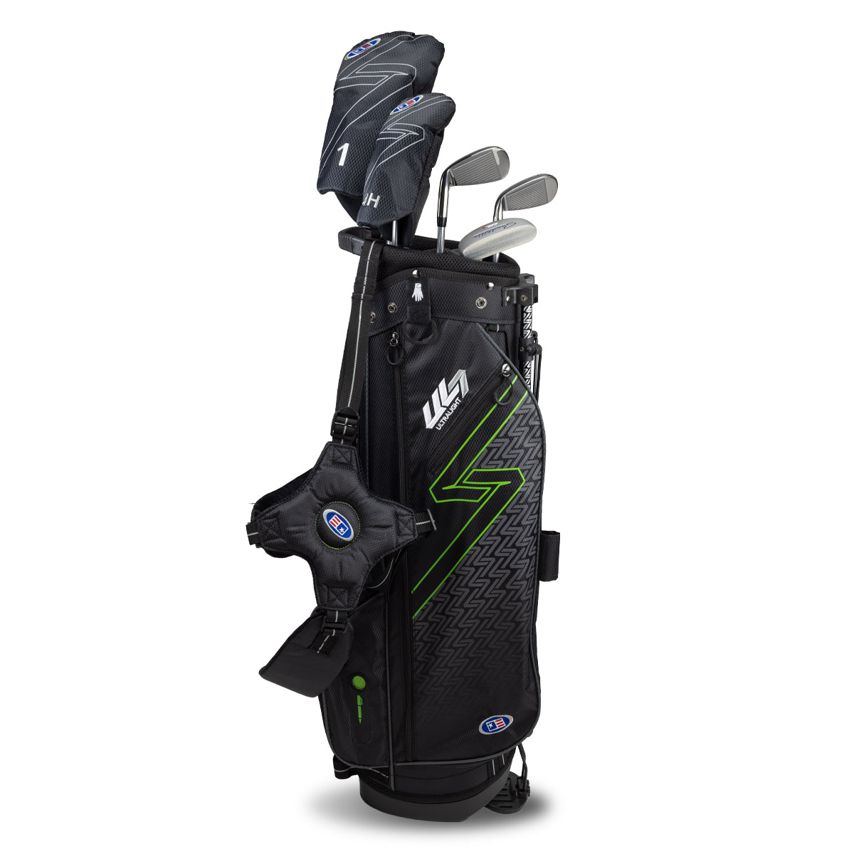 US KIDS UL7 57" 5 Club Stand Set, All Graphite with Golf Bag