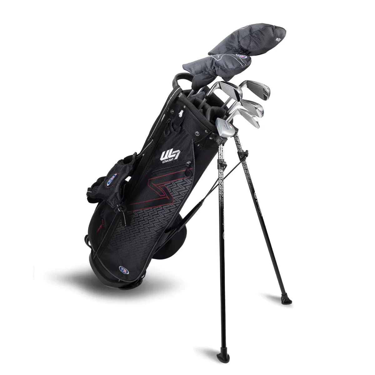 US KIDS UL7 57" 7 Club Stand Set, All Graphite with Golf Bag