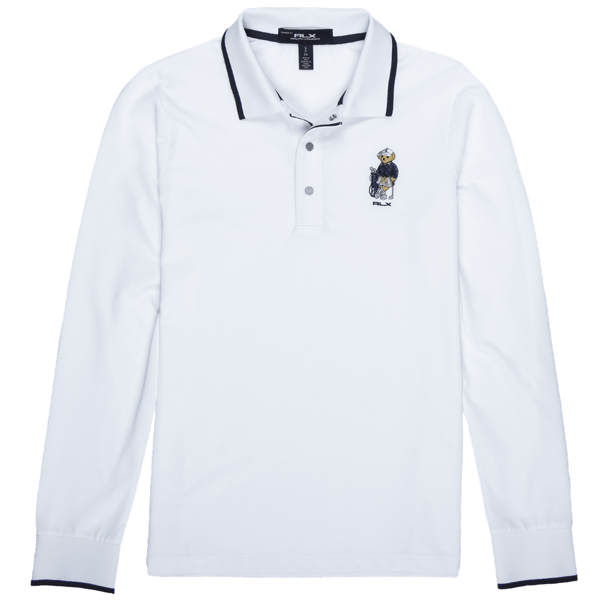 Ralph Lauren RLX Women Long-sleeve Tour Pique Val Novelty Bear Polo