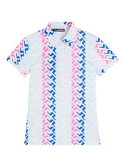 J.LINDEBERG 23SS WOMEN HAILEY PRINT POLO PINK