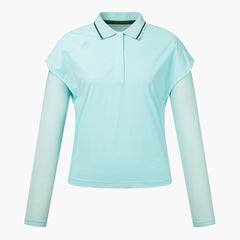 DESCENTE 23SS WOMEN LAYERED COOLIING LONG-SLEEVED SHIRT SKY BLUE