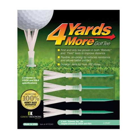 GREEN KEEPERS 4 YARDS MORE GOLF TEES 4"
