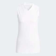 ADIDAS SS23 WOMEN EMBOSSED SLEEVELESS POLO WHITE