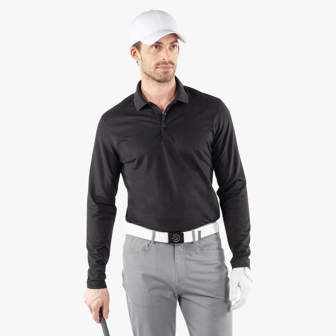 GALVIN GREEN MEN MICHAEL BREATHABLE LONG SLEEVE SHIRT Black