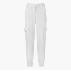 DESCENTE 23FW WOMEN BOTTOM RIB DETAIL JOGGER PANTS WHITE