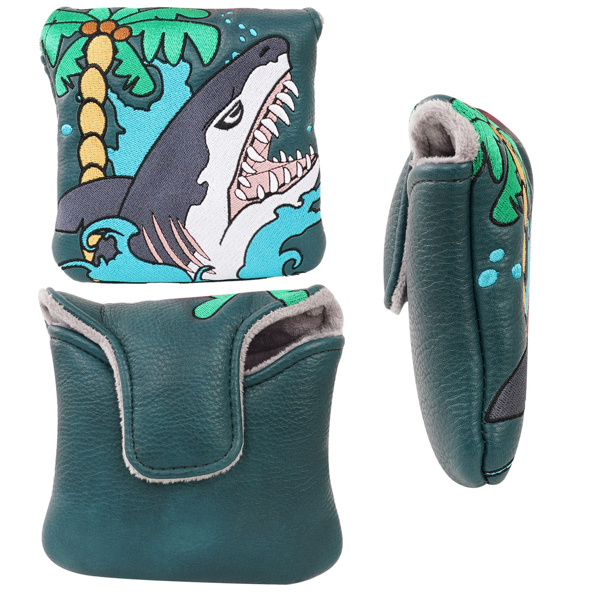 Dark Blue Shark Square Putter Headcover