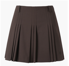 DESCENTE 23FW WOMEN PLEATS SKIRT BROWN