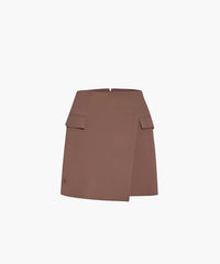 FAIRLIAR FW22 WOMEN SLIM A-LINE SKIRT BEIGE