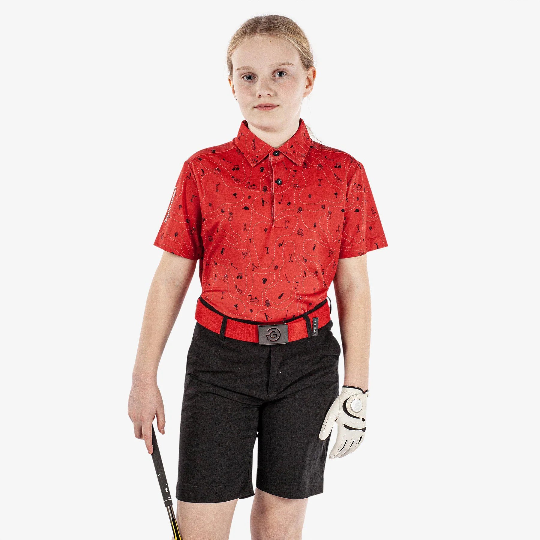 GALVIN GREEN Junior Rowan Breathable Short Sleeve Golf Shirt