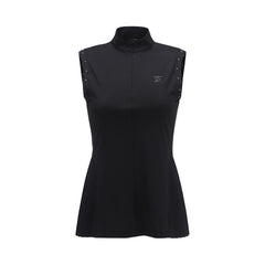 ANEW S22 WOMEN NECK STUD HALF ZIP SLAGCMWTN02 BLACK