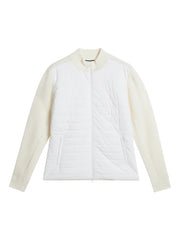 J.LINDEBERG FW23 WOMEN WREN KNITTED HYBRID JACKET WHITE