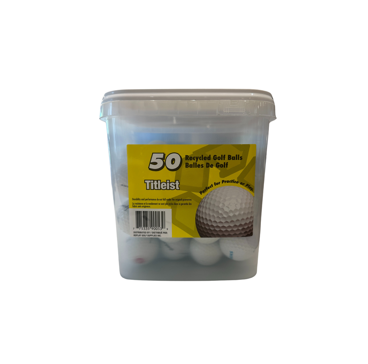 Replay Titleist Mix Tub Of 50 Recycled Golf Ball