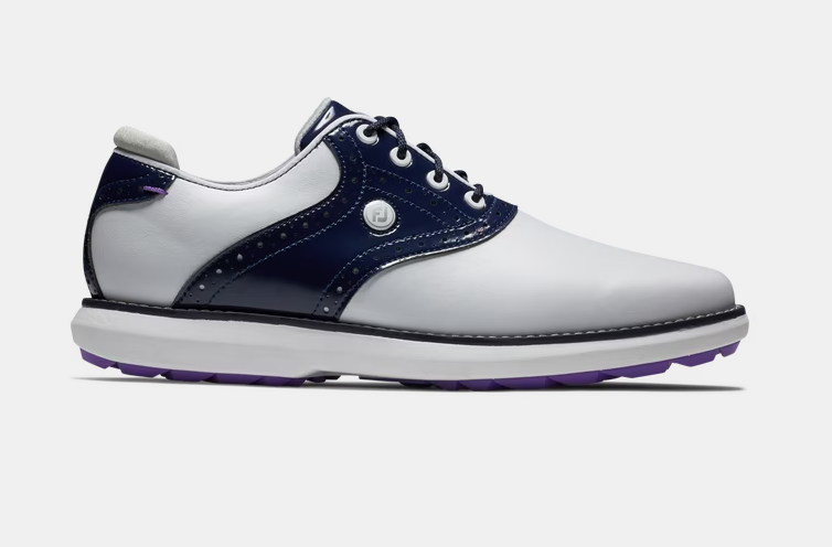 FootJoy Traditions Spikeless Women s Golf Shoes White Navy 7.5