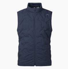 DESCENTE 23FW MEN PATTERN LIGHTWEIGHT TUBE DOWN VEST NAVY