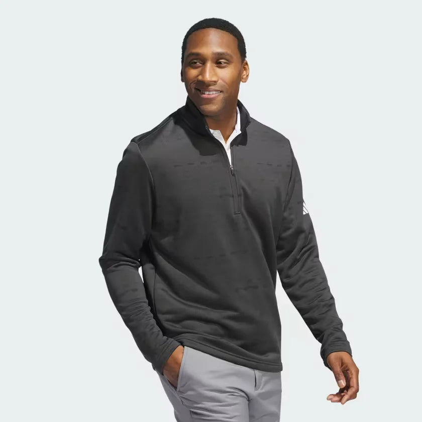 Adidas Men Core Printed Quarter Zip Pullover