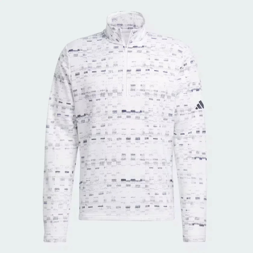 Adidas Men Core Printed Quarter Zip Pullover