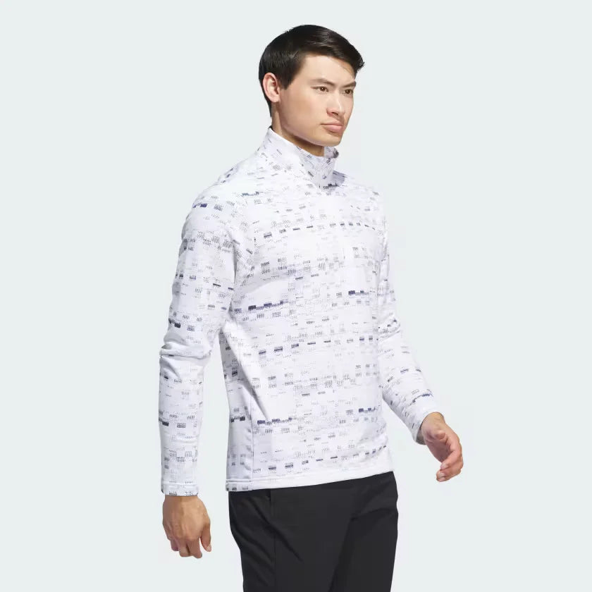 Adidas Men Core Printed Quarter Zip Pullover