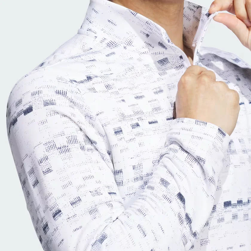 Adidas Men Core Printed Quarter Zip Pullover