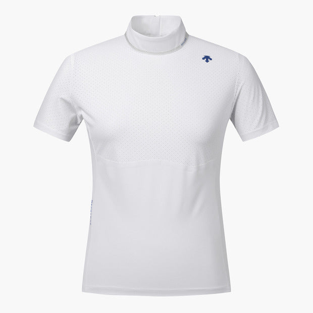 DESCENTE Golf Women's High Neck Hybrid Short Sleeve T-Shirt