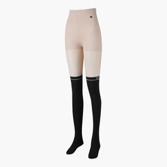 DESCENTE GOLF [50 Denier] Women's Two-Tone Bocashi Point Knee Socks Stockings