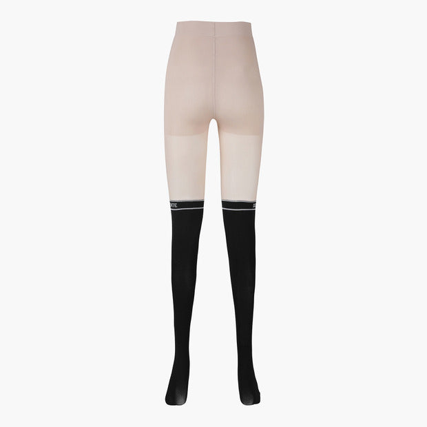 DESCENTE GOLF [50 Denier] Women's Two-Tone Bocashi Point Knee Socks Stockings