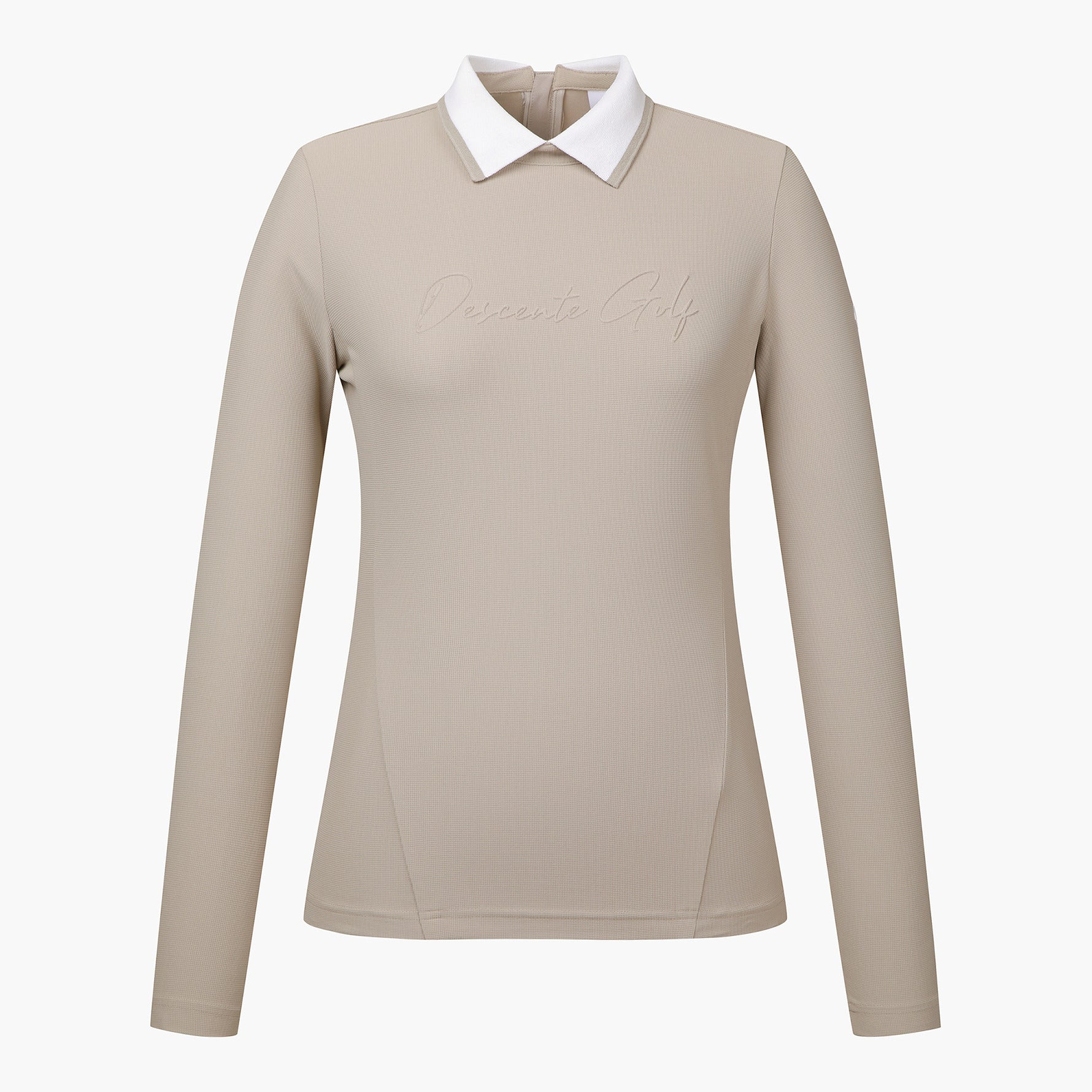 DESCENTE Golf Women's Knit Collar Long Sleeve T-Shirt