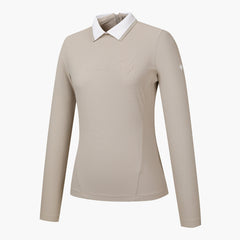 DESCENTE Golf Women's Knit Collar Long Sleeve T-Shirt