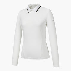 DESCENTE Golf Women's Knit Collar Long Sleeve T-Shirt