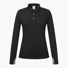 DESCENTE Golf Women's Pinstripes Long Sleeve T-Shirt