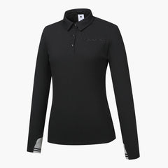 DESCENTE Golf Women's Pinstripes Long Sleeve T-Shirt