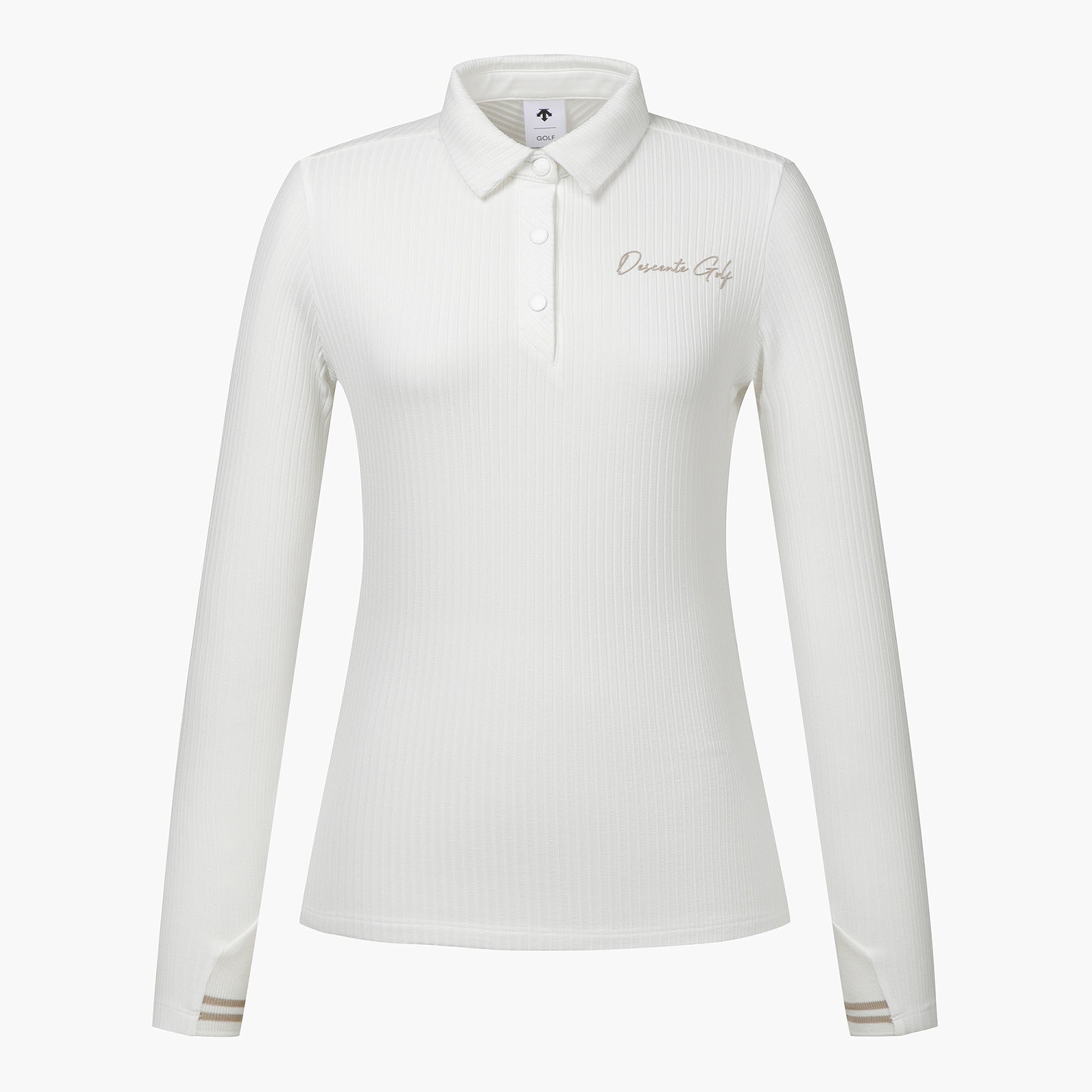 DESCENTE Golf Women's Pinstripes Long Sleeve T-Shirt