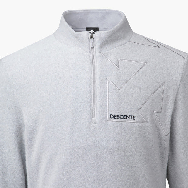 DESCENTE GOLF Men's Techwool Half Zip Windproof T-Shirt