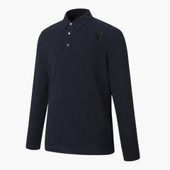 DESCENTE GOLF Men's Melange Fleece Long Sleeve T-Shirt