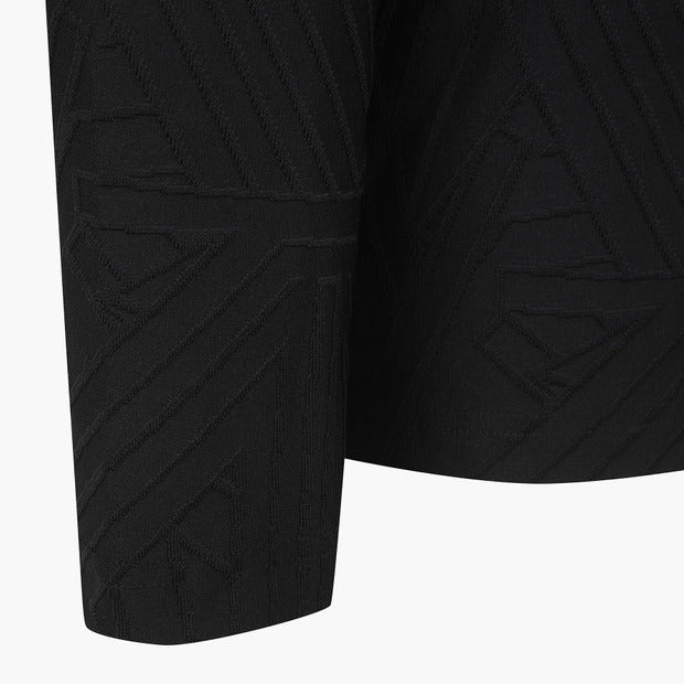 DESCENTE GOLF Men's Jacquard Collared Long-sleeved T-shirt