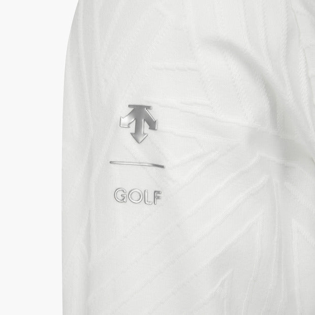 DESCENTE GOLF Men's Jacquard Collared Long-sleeved T-shirt