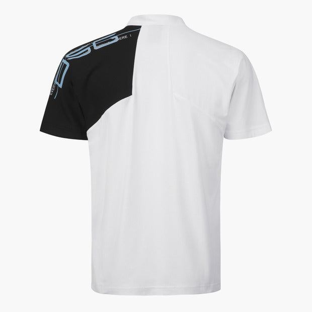 DESCENTE GOLF Men's Color-block Modified Collared Short-sleeved T-shirt