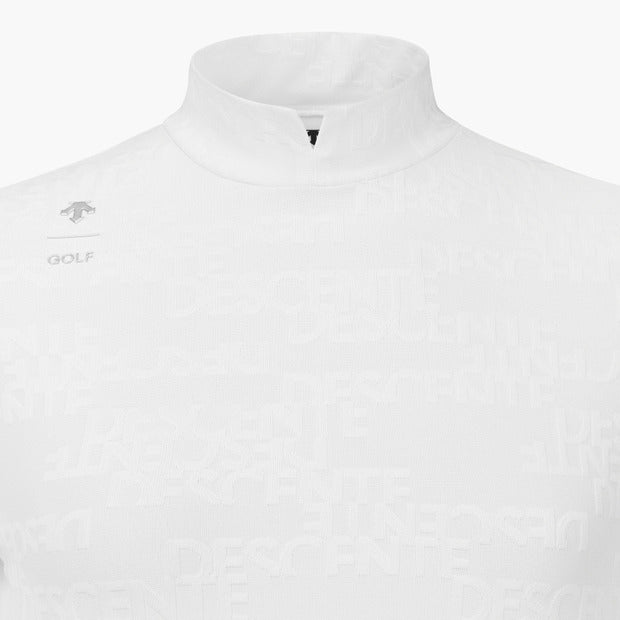 DESCENTE GOLF Women's Y-Collared Jacquard Long-sleeved T-shirt