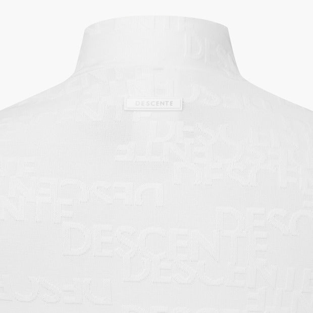 DESCENTE GOLF Women's Y-Collared Jacquard Long-sleeved T-shirt