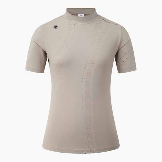 【DESCENTE GOLF】 Men's Textured Color Block T-Shirt/追跡付 DESCENTE GOLF ACMT Men's Mesh Jacquard Collar Short Sleeve T