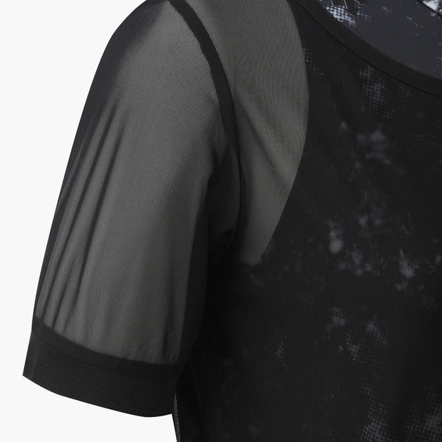 DESCENTE Golf Women's ACMT Mesh Cover-up Short-sleeved T-shirt