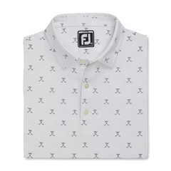 FOOTJOY S23 JUNIOR BOY'S STRIPED PIQUE SELF COLLAR SHIRT