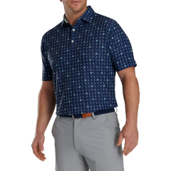 FOOTJOY MEN'S THE 19TH HOLE LISLE SELF COLLAR GOLF SHIRT