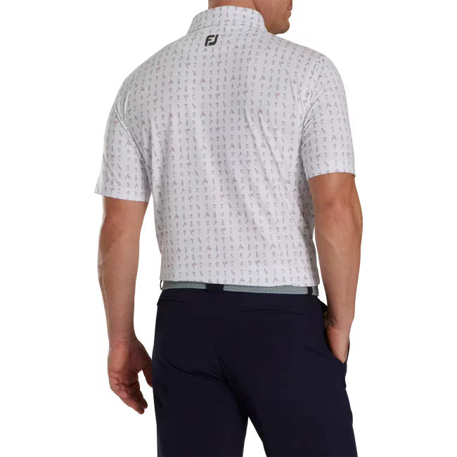 FOOTJOY MEN'S THE 19TH HOLE LISLE SELF COLLAR GOLF SHIRT