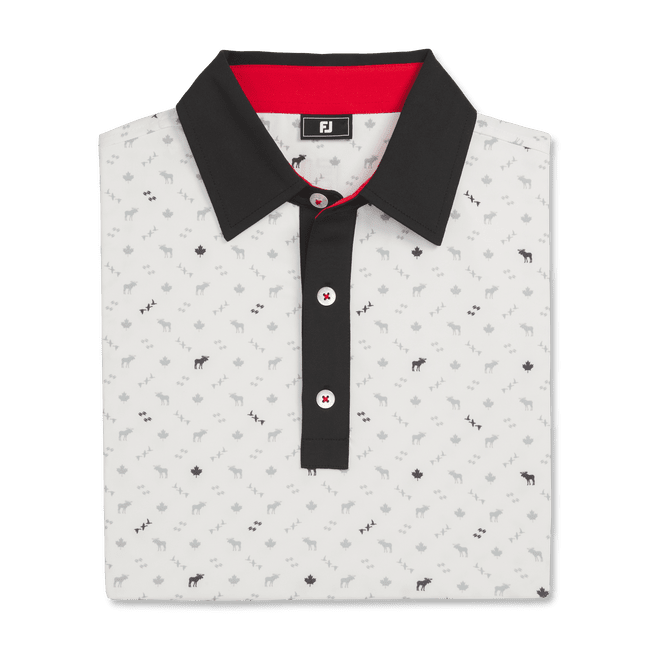 FootJoy MEN'S Canada Print Lisle Self Collar