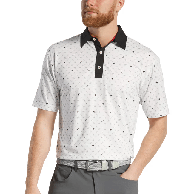 FootJoy MEN'S Canada Print Lisle Self Collar