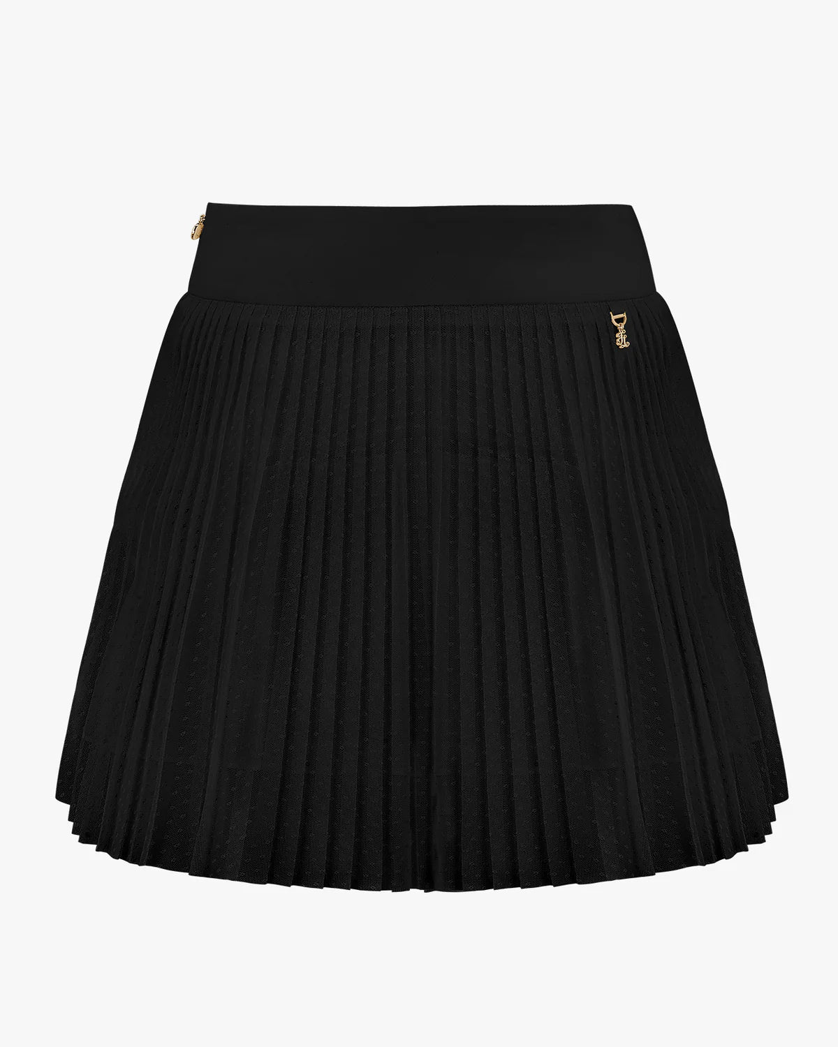 FAIRLIAR Women Polka Dot Lace Pleated Skirt