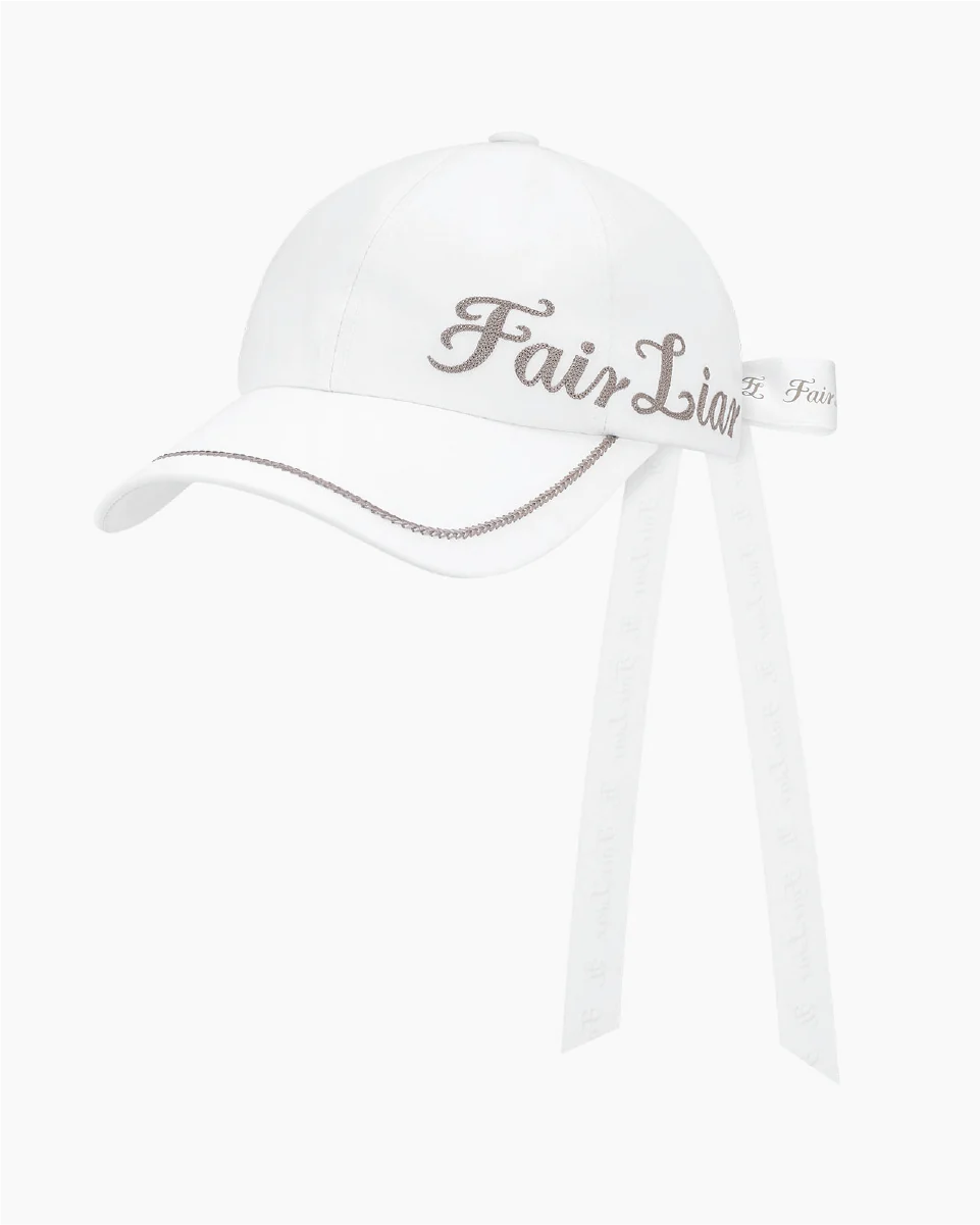 FAIRLIAR WOMEN LOGO-EMBROIDERED RIBBON CAP COCOA ONE SIZE