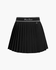 FAIRLIAR WOMEN LOGO JACQARD BAND PLEATED SKIRT