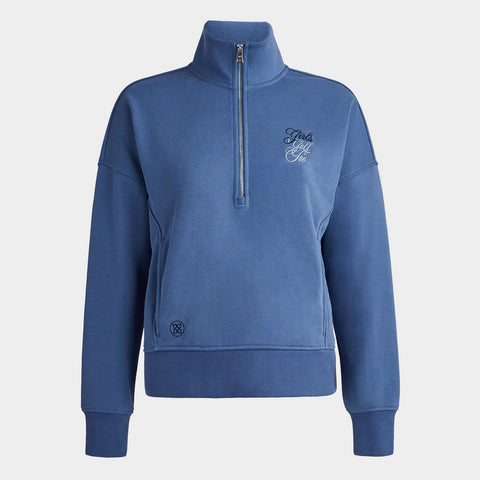 G/FORE 23SS WOMEN GIRLS GOLF TOO FRENCH TERRY QUARTER ZIP BOXY PULLOVER - Par-Tee Golf